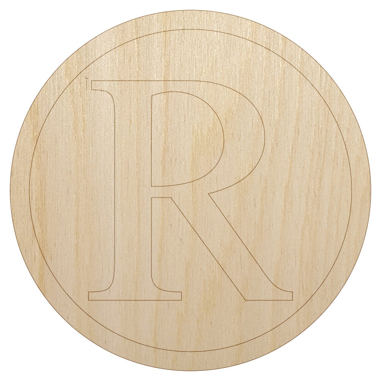 Registered Trademark Symbol Unfinished Wood Shape Piece Cutout for DIY Craft Projects